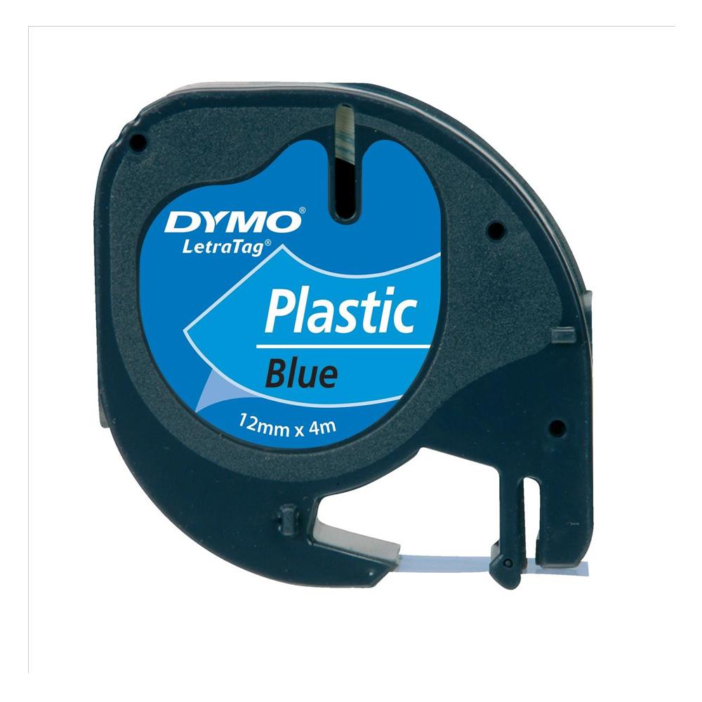 DYMO 91205 LETRA TAG PLASTIC TAPE BLUE 12mm x 4m (S0721650) (DYMO91205)