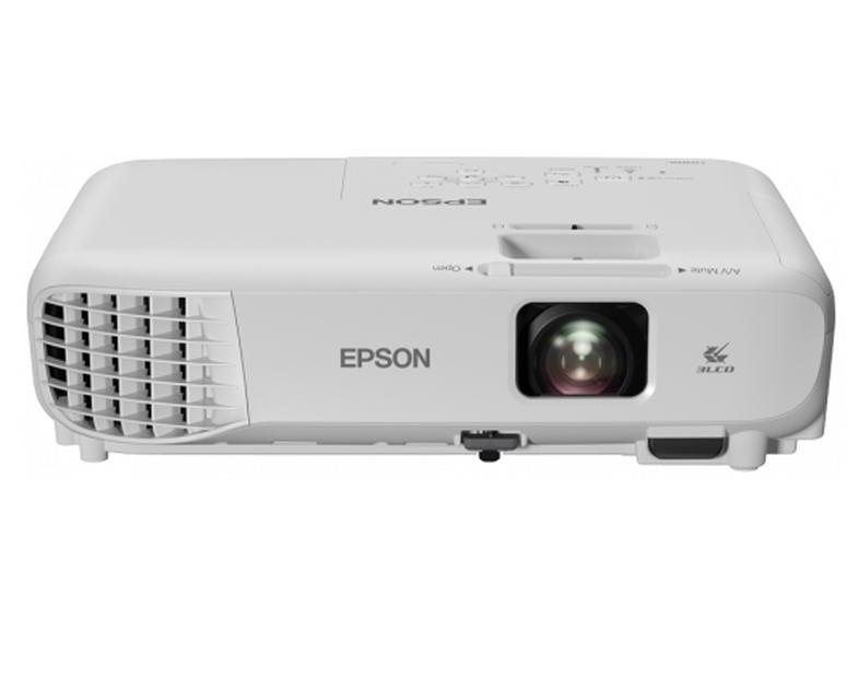 Epson EB-W06, WXGA (1280 x 800, 16:10), 3700 ANSI lumens, 16 000:1, HDMI, USB, WLAN (optional), Speakers, 24 months, Lamp: 12 months or 1000 h, White + Sunne Universal Ceiling Projector Bracket, max. 20kg, extension