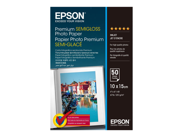 EPSON Premium semi gloss photo paper inkjet 251g/m2 100x150mm 50 sheets pack