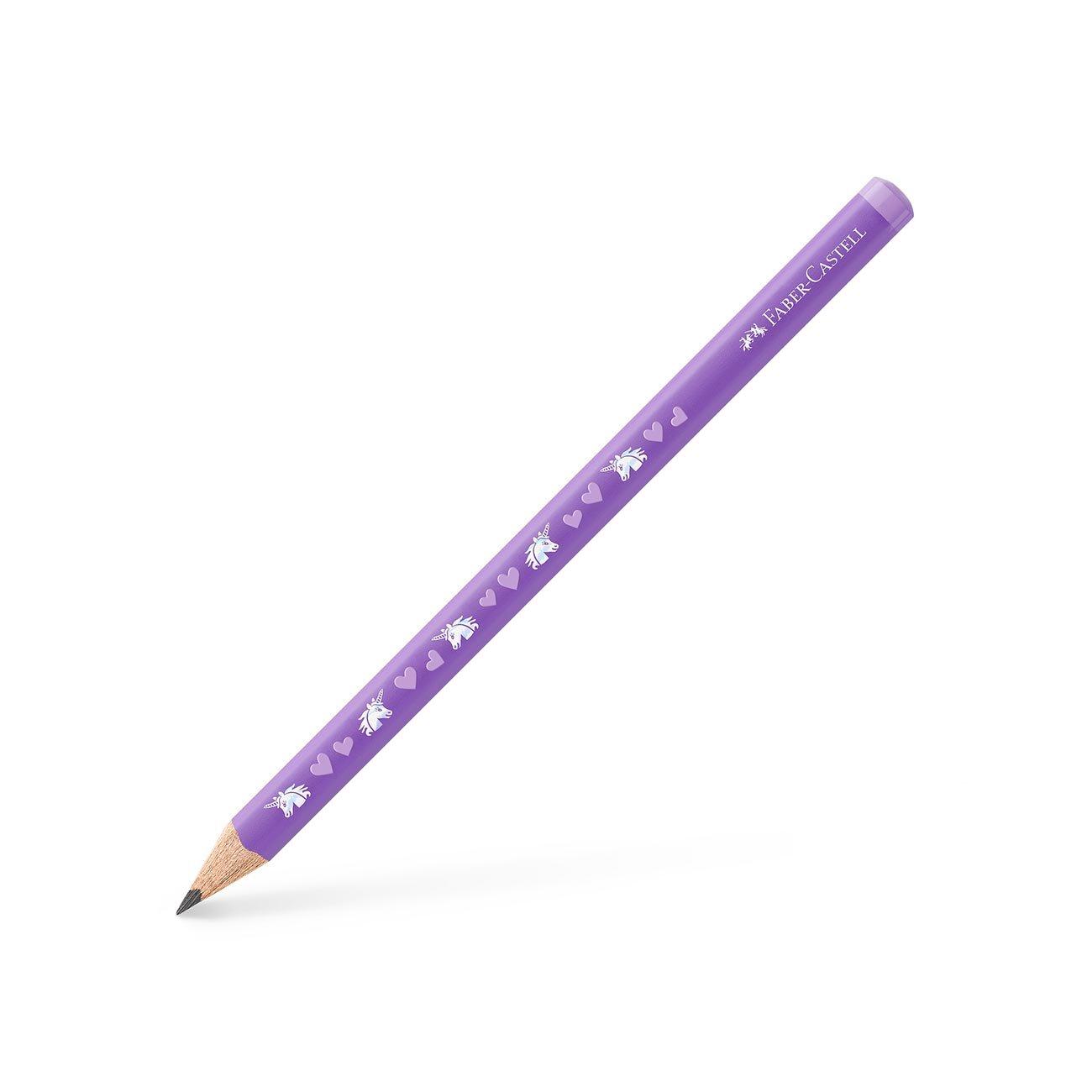Faber-Castell Молив Jumbo Еднорог, чернографитен, НВ, лилав