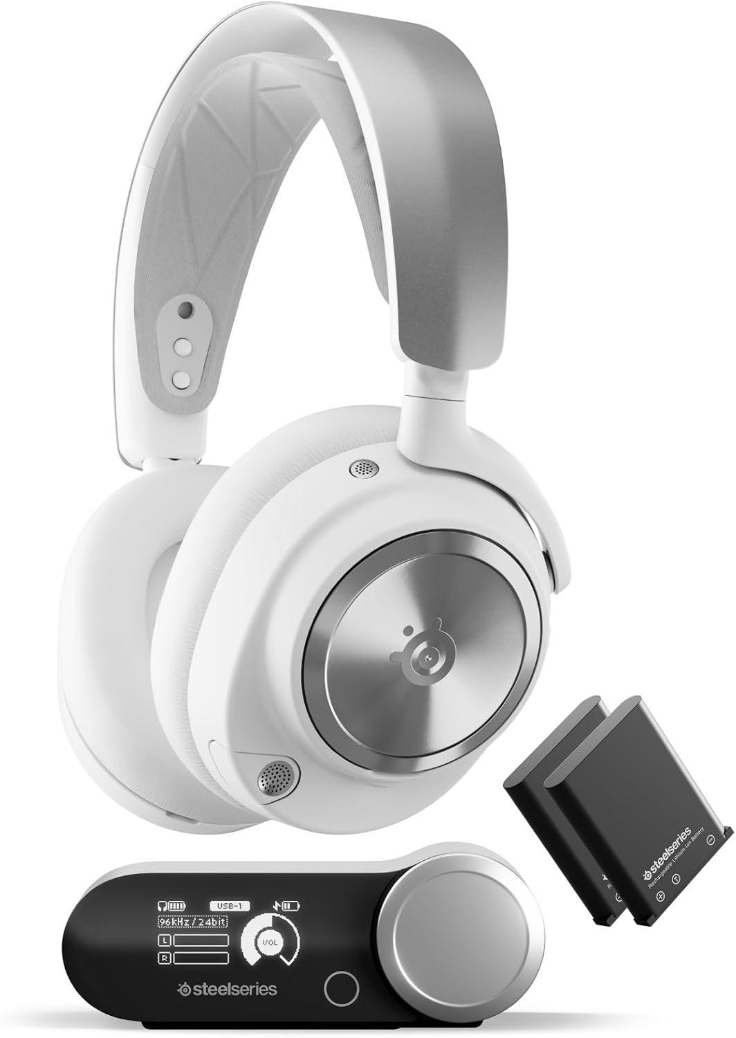 Геймърски слушалки SteelSeries Arctis Nova Pro P Wireless - White