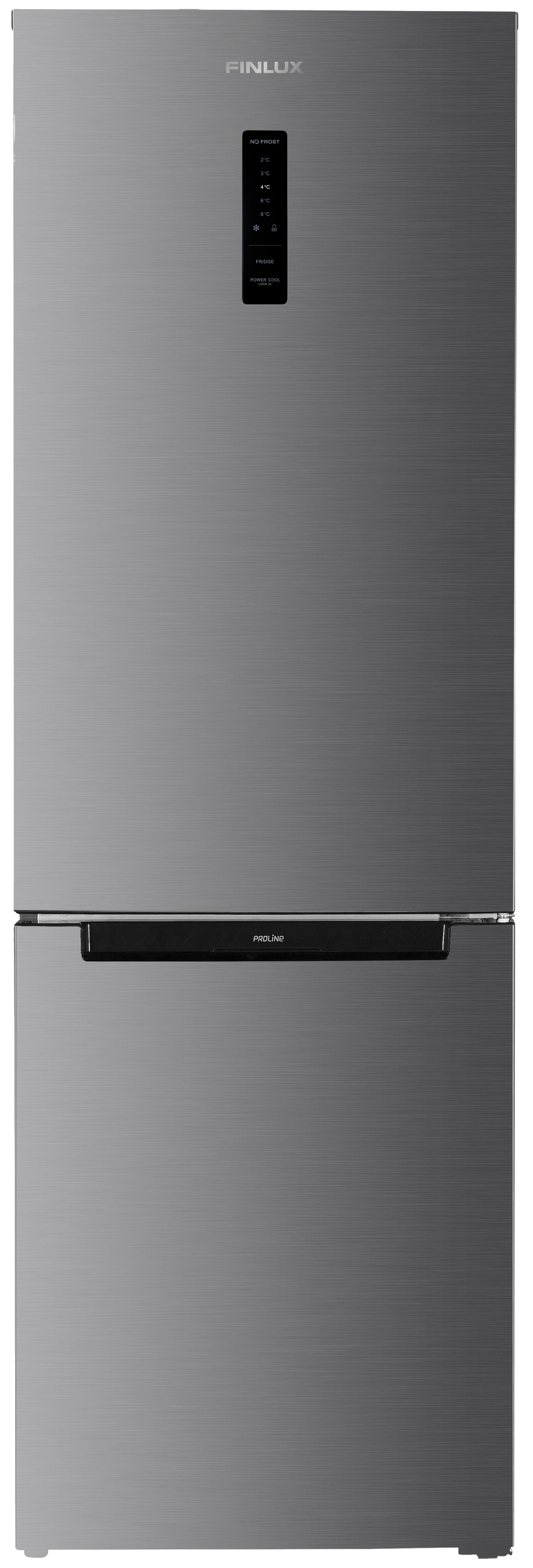 Хладилник с фризер Finlux FBN-310DIX , 293 l, E , No Frost , Инокс
