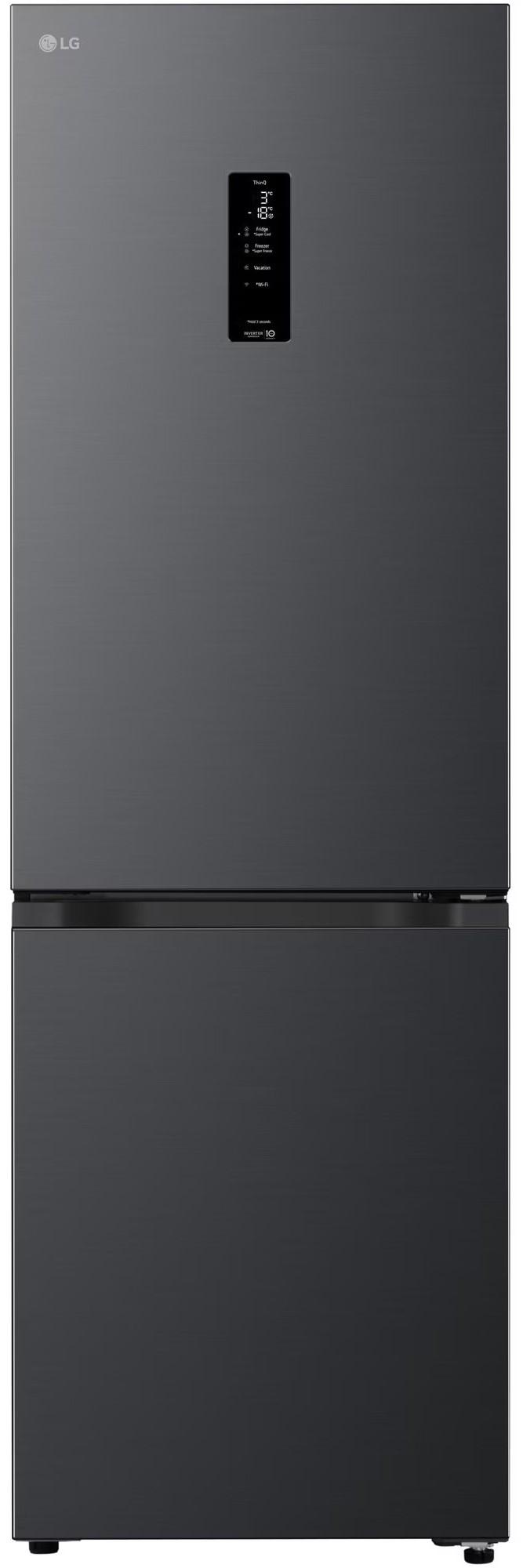 Хладилник с фризер LG GBBSJ11DEP , 333 l, D , No Frost , Черен инокс