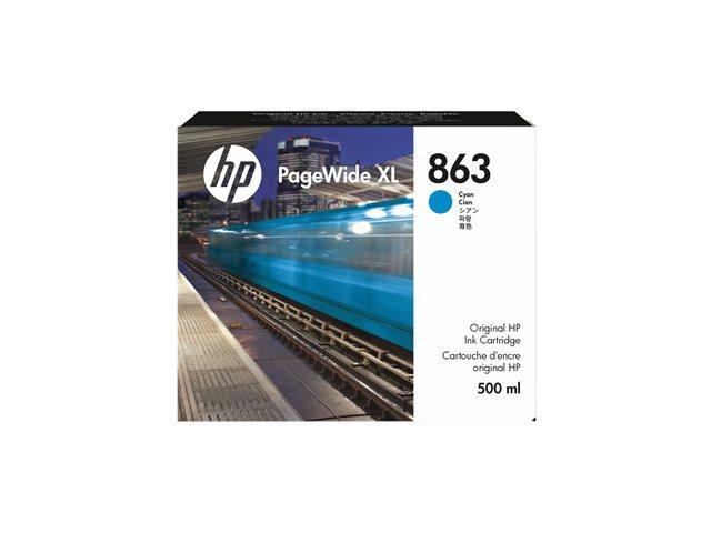 HP 863 500ml Cyan PageWide XL Ink Crtg | JAR Computers HP 863 500ml Cyan PageWide XL Ink Crtg