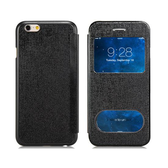Кожен калъф, тип портфейл за iPhone 6, iPhone 6S - Wallet View Case (черен) | JAR Computers Кожен калъф, тип портфейл за iPhone 6, iPhone 6S - Wallet View Case (черен)