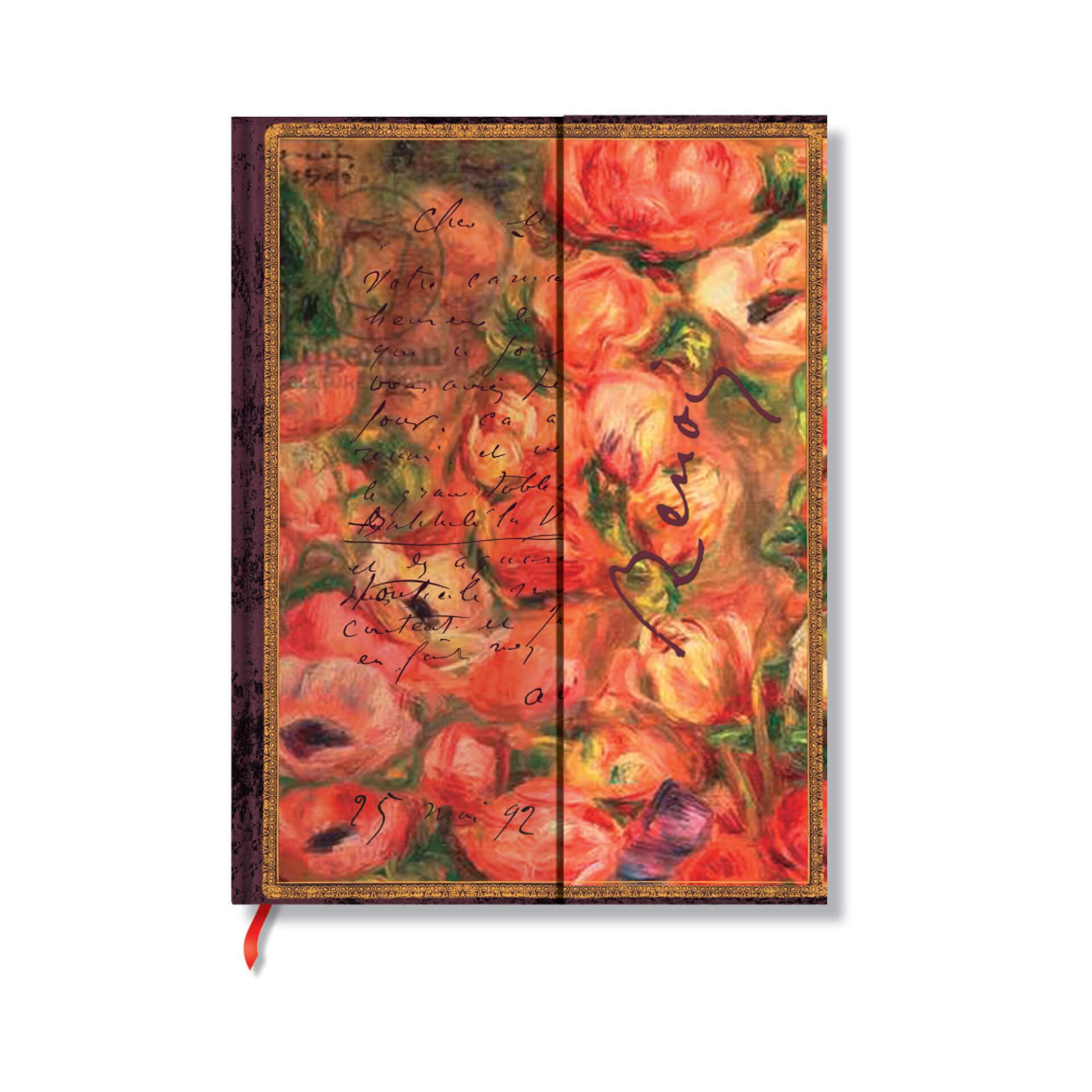 Paperblanks Тефтер Renoir to Morisot, Ultra, широки редове, твърда корица, 72 листа
