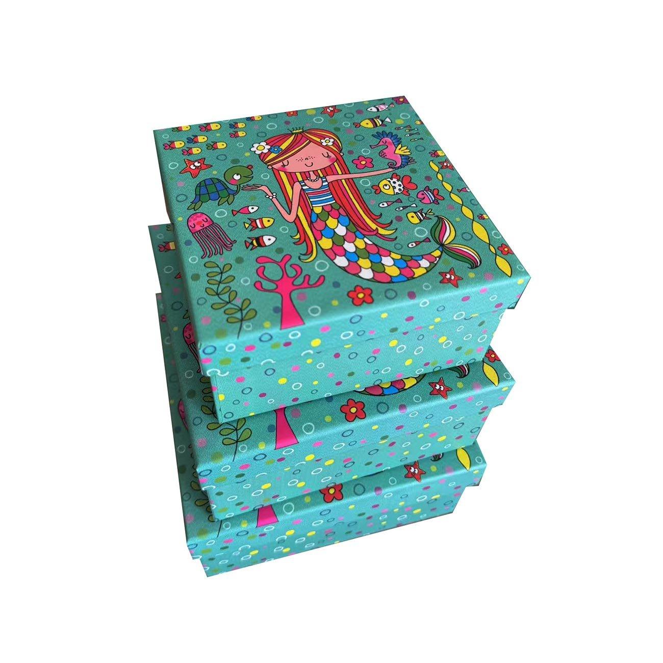 Подаръчна кутия, русалка, детска, 3 броя | JAR Computers Подаръчна кутия, русалка, детска, 3 броя