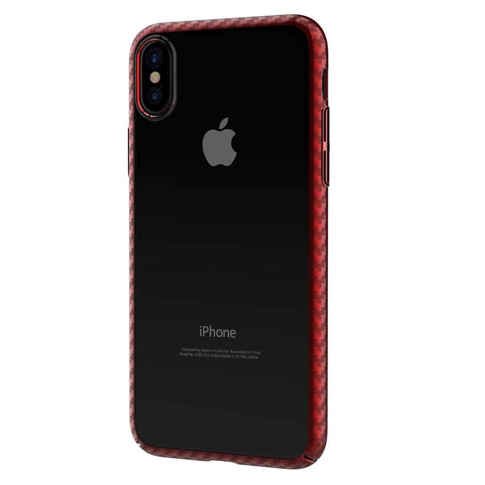 Поликарбонатов кейс за iPhone XS, iPhone X - Comma Legende Case (прозрачен-червен) | JAR Computers Поликарбонатов кейс за iPhone XS, iPhone X - Comma Legende Case (прозрачен-червен)