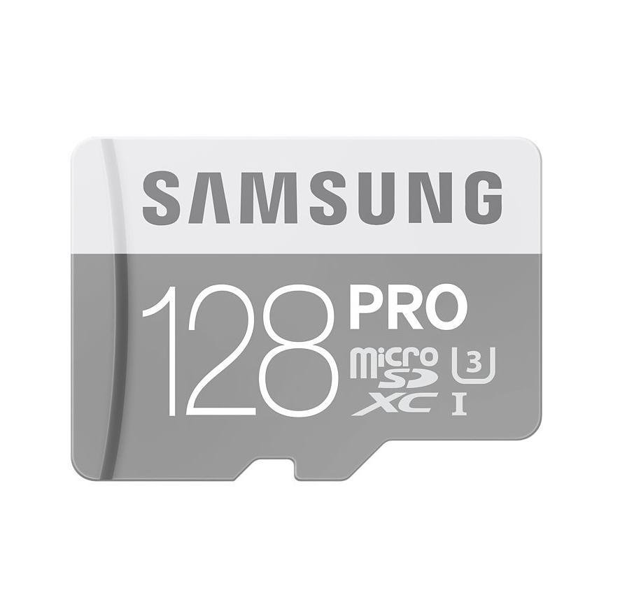 Samsung MicroSDXC Pro 128GB UHS-1 (клас 10) - MicroSDXC памет със SD адаптер за Samsung устройства (подходяща за GoPro) | JAR Computers Samsung MicroSDXC Pro 128GB UHS-1 (клас 10) - MicroSDXC памет със SD адаптер за Samsung устройства (подходяща за GoPro)