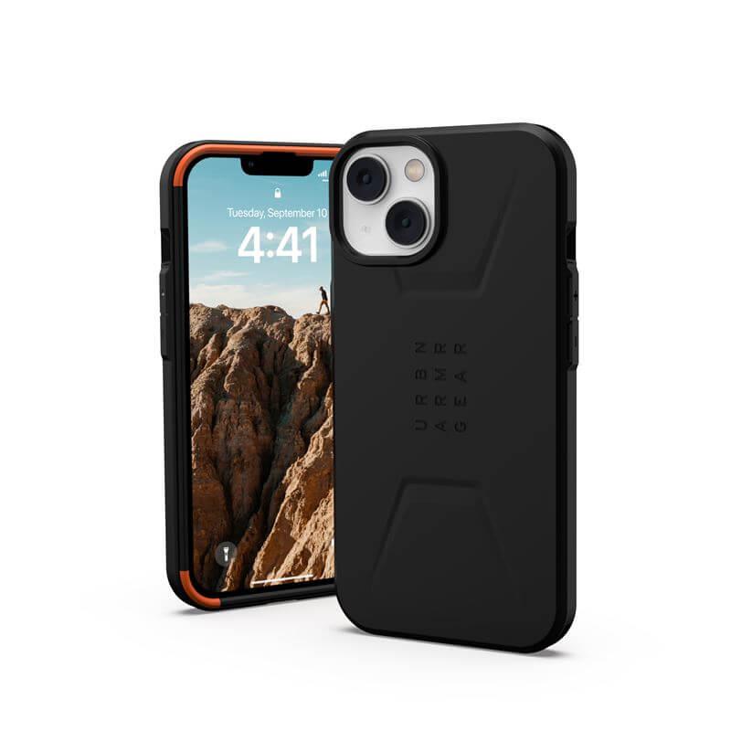 Удароустойчив хибриден кейс с MagSafe за iPhone 14 - Urban Armor Gear Civilian MagSafe Case (черен) | JAR Computers Удароустойчив хибриден кейс с MagSafe за iPhone 14 - Urban Armor Gear Civilian MagSafe Case (черен)