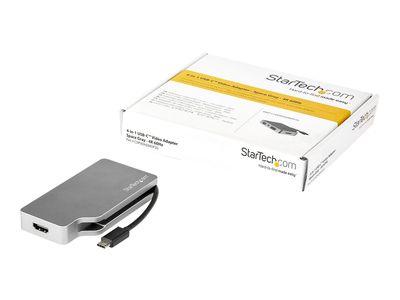 USB хъб USB C Multiport Video Adapter with HDMI, VGA, Mini DisplayPort or DVI, USB Type C Monitor Adapter to HDMI 2.0 or mDP 1.2 (4K 60Hz), VGA or DVI