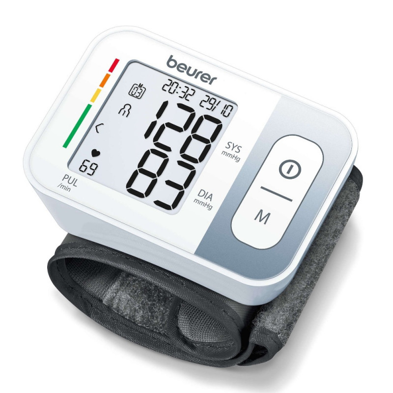 Апарат за измерване на кръвно налягане Beurer BC 28, За китката, Памет, Открива аритмия, Бял/сив | JAR Computers Апарат за измерване на кръвно налягане Beurer BC 28, За китката, Памет, Открива аритмия, Бял/сив
