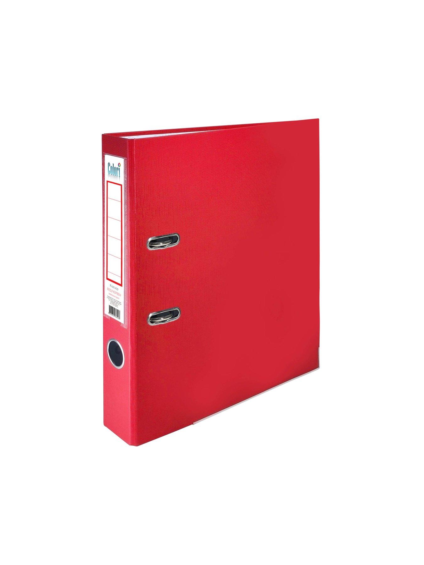 Colori Класьор, 5 cm, PP, с метален кант, несглобен, червен, 50 броя | JAR Computers Colori Класьор, 5 cm, PP, с метален кант, несглобен, червен, 50 броя