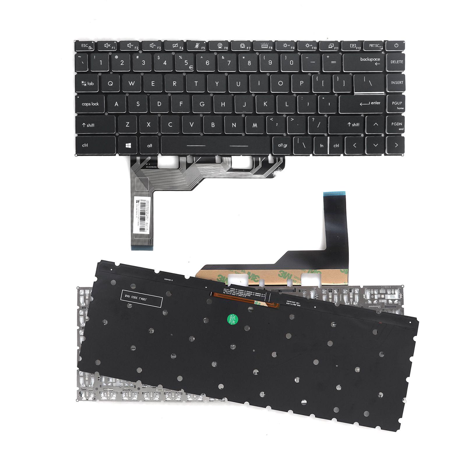 Клавиатура за лаптоп MSI Modern 15 A4M MS-155K A5M MS-155L - Сива Без Рамка с Подсветка
