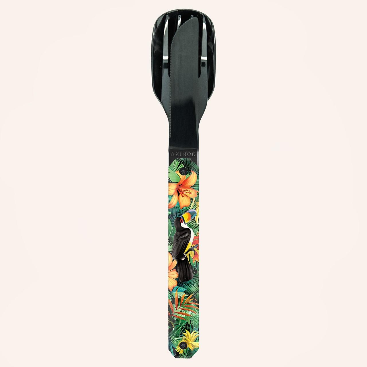 Комплект за хранене Akinod Straight Cutlery 12H34, Toucan | JAR Computers Комплект за хранене Akinod Straight Cutlery 12H34, Toucan