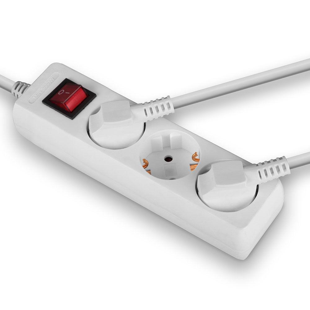 LINDY LNY-73101 :: 3-портов разклонител, Schuko, бял, с ключ | JAR Computers LINDY LNY-73101 :: 3-портов разклонител, Schuko, бял, с ключ