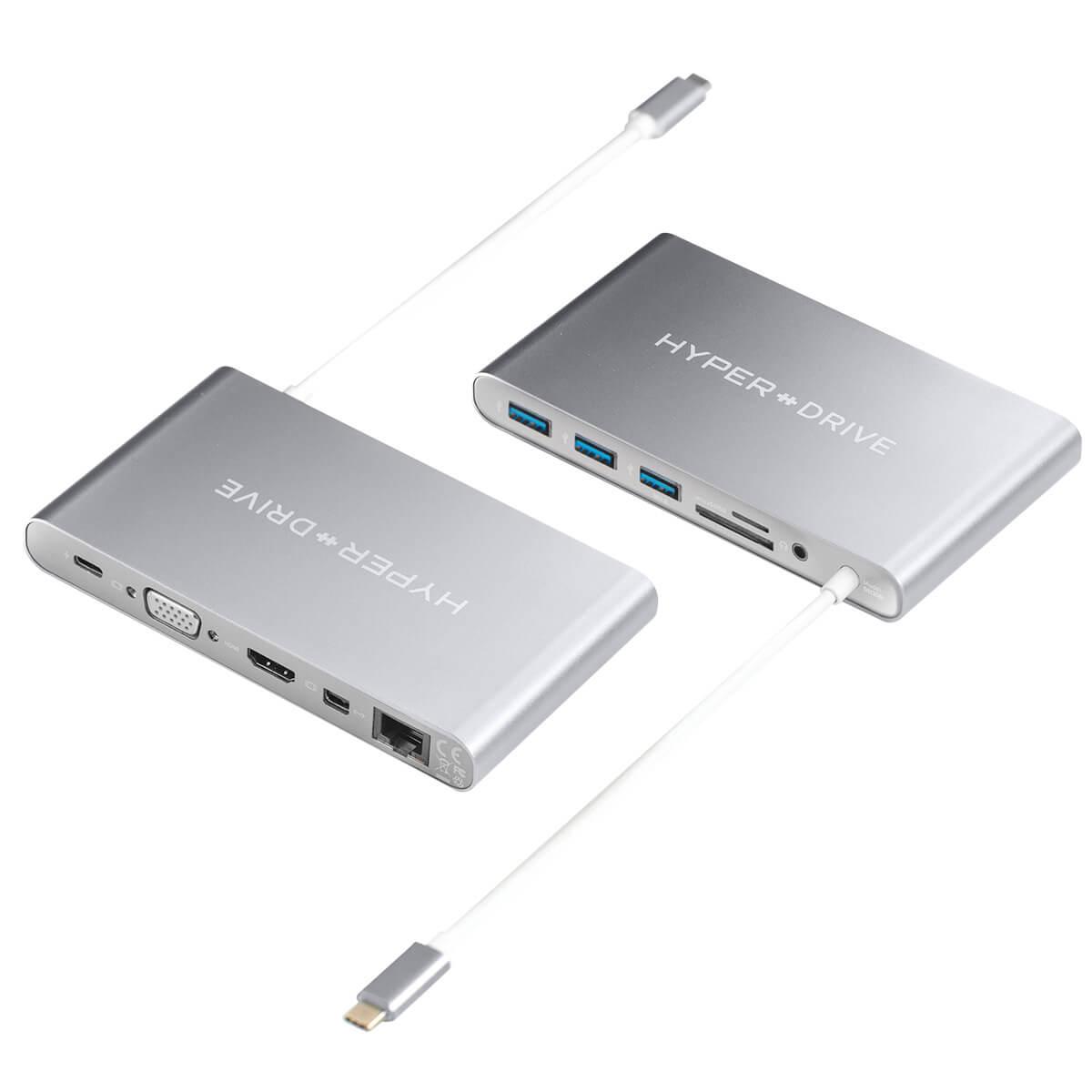 Мултифункционален хъб за свързване на допълнителна периферия за MacBook Pro и устройства с USB-C - HyperDrive Slim 11-in-1 USB-C Hub (сив) | JAR Computers Мултифункционален хъб за свързване на допълнителна периферия за MacBook Pro и устройства с USB-C - HyperDrive Slim 11-in-1 USB-C Hub (сив)