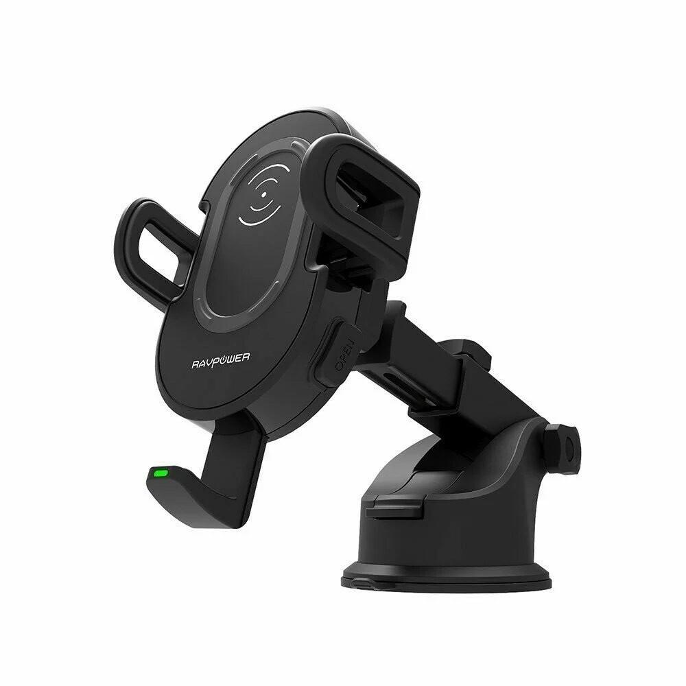 Поставка за кола с безжично зареждане за Qi съвместими смартфони - Ravpower Wireless Chargering Car Holder 10W (черен) | JAR Computers Поставка за кола с безжично зареждане за Qi съвместими смартфони - Ravpower Wireless Chargering Car Holder 10W (черен)