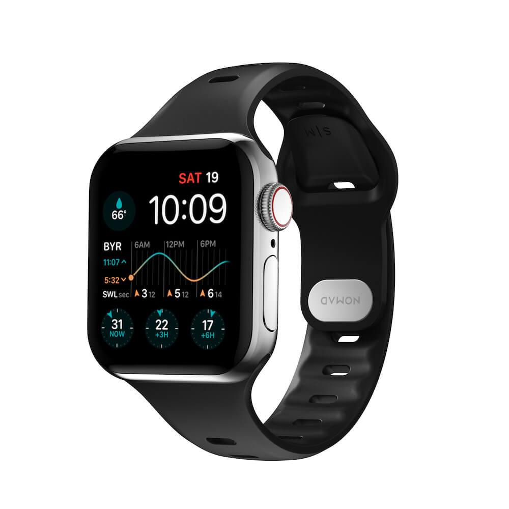 Силиконова каишка за Apple Watch 38мм, 40мм, 41мм, 42мм (2024) - Nomad Sport Slim Band (черен) | JAR Computers Силиконова каишка за Apple Watch 38мм, 40мм, 41мм, 42мм (2024) - Nomad Sport Slim Band (черен)