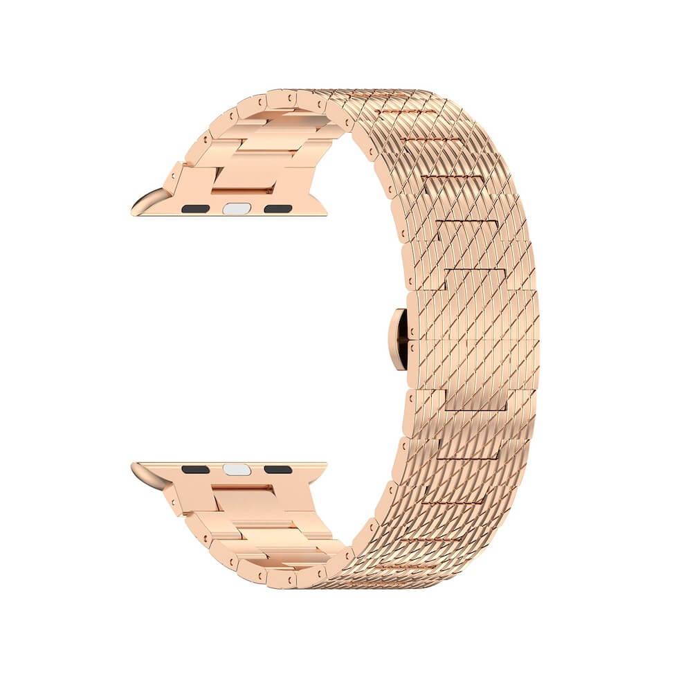 Стоманена каишка за Apple Watch 38мм, 40мм, 41мм, 42мм (2025) - Techsuit Stainless Steel Watchband (розово злато) | JAR Computers Стоманена каишка за Apple Watch 38мм, 40мм, 41мм, 42мм (2025) - Techsuit Stainless Steel Watchband (розово злато)
