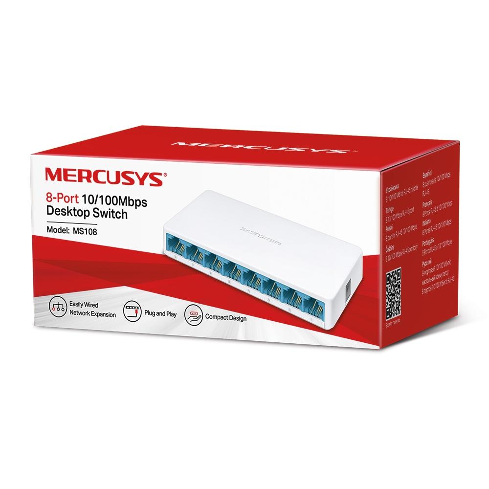 SWITCH MERCUSYS 108 8P 100MBS | JAR Computers SWITCH MERCUSYS 108 8P 100MBS