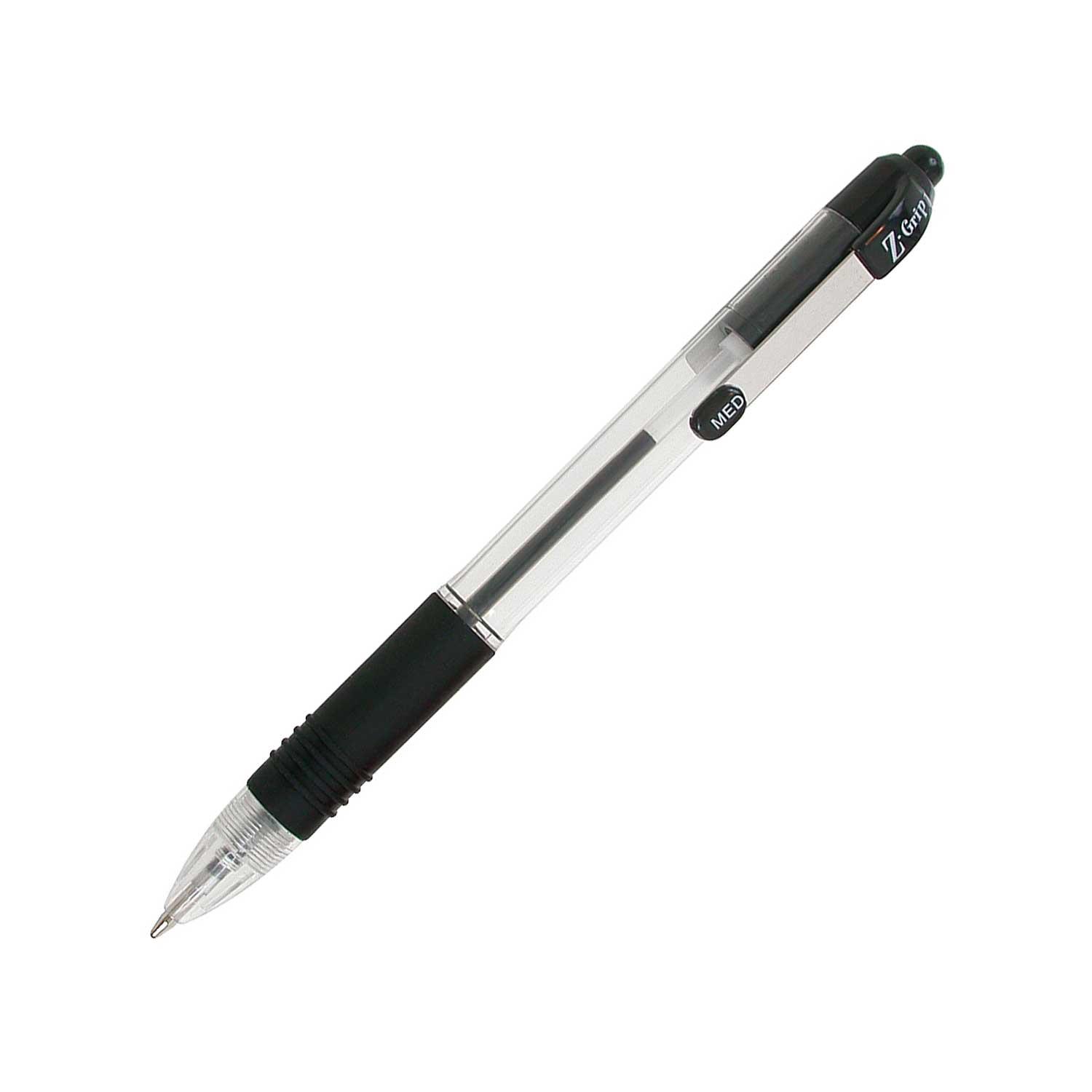 Zebra Химикалка Z-Grip, прозрачна, 1.0 mm, черна