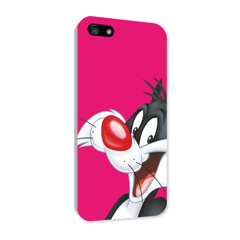 Дизайнерски поликарбонатов кейс за iPhone 5, iPhone 5S, iPhone SE - Warner Bross Sylvester Pink Case | JAR Computers Дизайнерски поликарбонатов кейс за iPhone 5, iPhone 5S, iPhone SE - Warner Bross Sylvester Pink Case