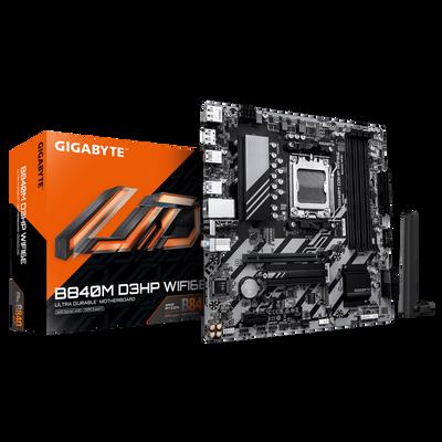Дънна платка GIGABYTE Mainboard B840M D3HP WIFI6E - Micro ATX - Socket AM5 - AMD B840 | JAR Computers Дънна платка GIGABYTE Mainboard B840M D3HP WIFI6E - Micro ATX - Socket AM5 - AMD B840