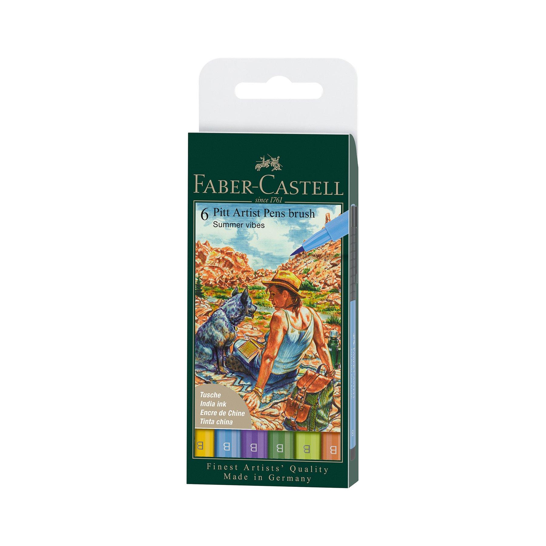 Faber-Castell Маркер-четка Pitt Artist, лято, 6 броя | JAR Computers Faber-Castell Маркер-четка Pitt Artist, лято, 6 броя