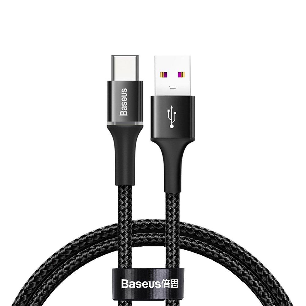 Кабел с въжена оплетка за устройства с USB-C порт (200 см) (черен) - Baseus Halo USB-C Cable 40W (CATGH-H01) | JAR Computers Кабел с въжена оплетка за устройства с USB-C порт (200 см) (черен) - Baseus Halo USB-C Cable 40W (CATGH-H01)