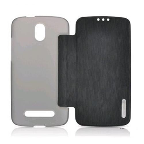 Кожен кейс с твърда задна част за HTC Desire 500 - Remax Leather Case (черен) | JAR Computers Кожен кейс с твърда задна част за HTC Desire 500 - Remax Leather Case (черен)