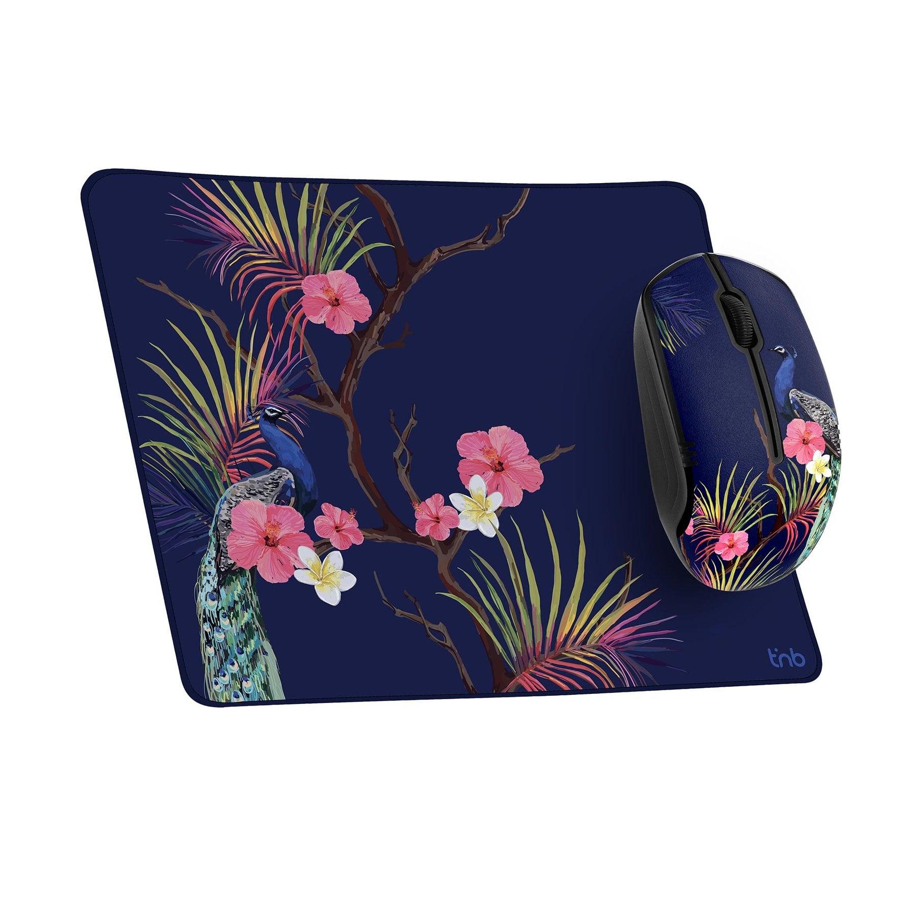 Комплект мишка TNB и пад Exclusiv Tropic, USB Type-A, 3 бутона, 1 х АА