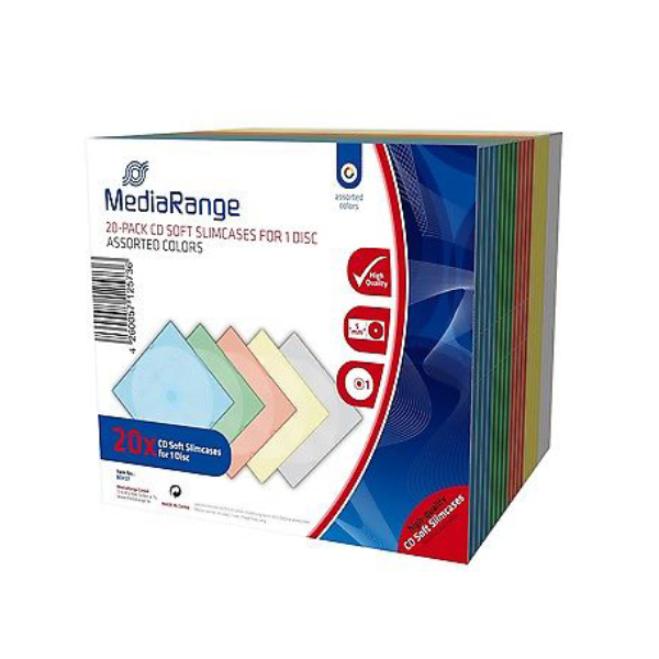 MEDIARANGE CD SOFT SLIMCASE 5.0MM 20 PACK (MRBOX37) | JAR Computers MEDIARANGE CD SOFT SLIMCASE 5.0MM 20 PACK (MRBOX37)