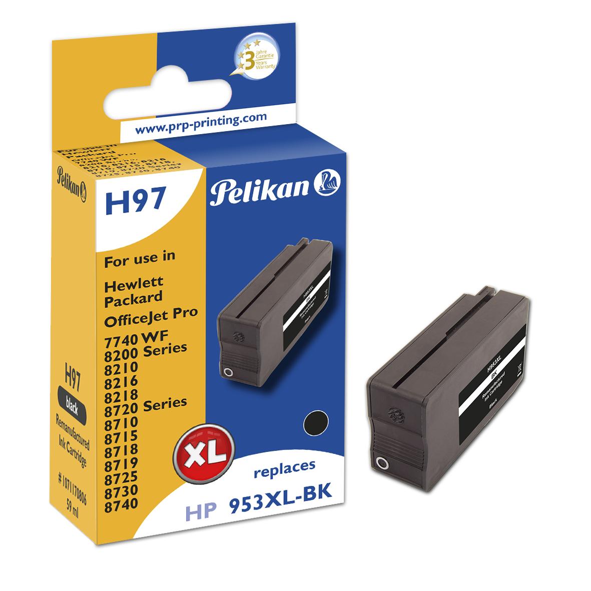 Pelikan H97 Black глава и патрон за мастиленоструен принтер 1 броя Съвместим Висок (XL) добив Черен | JAR Computers Pelikan H97 Black глава и патрон за мастиленоструен принтер 1 броя Съвместим Висок (XL) добив Черен