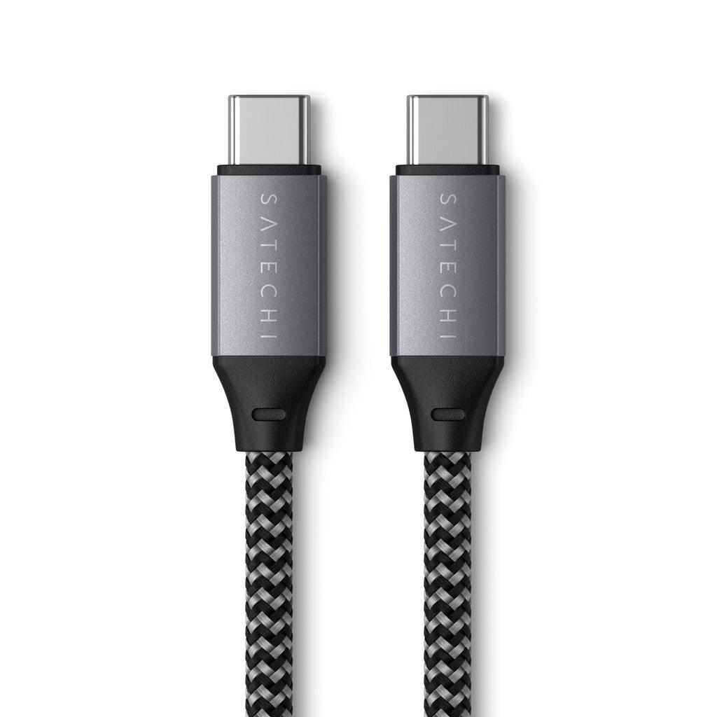 Satechi USB-C to USB-C 100W Braided Charging 2m Cable - Grey | JAR Computers Satechi USB-C to USB-C 100W Braided Charging 2m Cable - Grey
