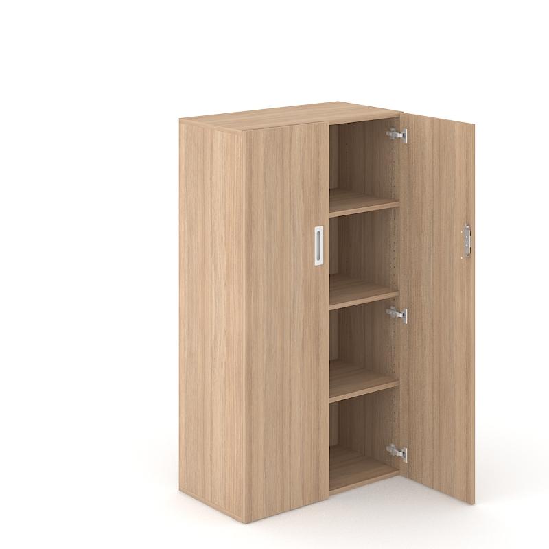 Шкаф Narbutas Choice, 800 x 420 x 1425 mm, ПДЧ 18 mm, меламин избелен дъб, меламин избелен дъб, бяла дръжка