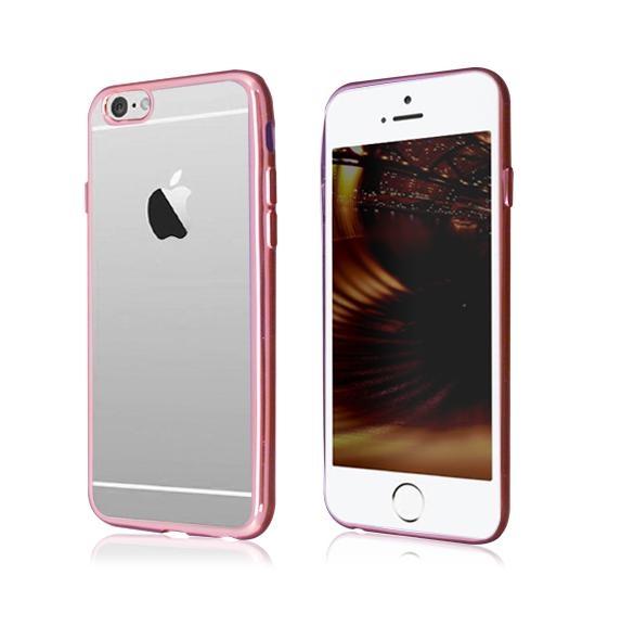 Силиконов (TPU) калъф за iPhone 6S, iPhone 6 - Okkes TPU Case (прозрачен-розово злато) | JAR Computers Силиконов (TPU) калъф за iPhone 6S, iPhone 6 - Okkes TPU Case (прозрачен-розово злато)