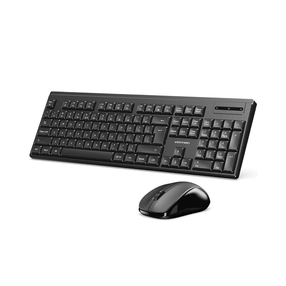 VENTION Wireless Full-Size Silent Keyboard & Mouse Combo Black Slim Type US (KTZB0-EN) (VENKTZB0-EN) | JAR Computers VENTION Wireless Full-Size Silent Keyboard & Mouse Combo Black Slim Type US (KTZB0-EN) (VENKTZB0-EN)