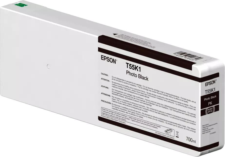 Epson Singlepack Photo Black T55K100 UltraChrome HDX/HD 700ml | JAR Computers Epson Singlepack Photo Black T55K100 UltraChrome HDX/HD 700ml