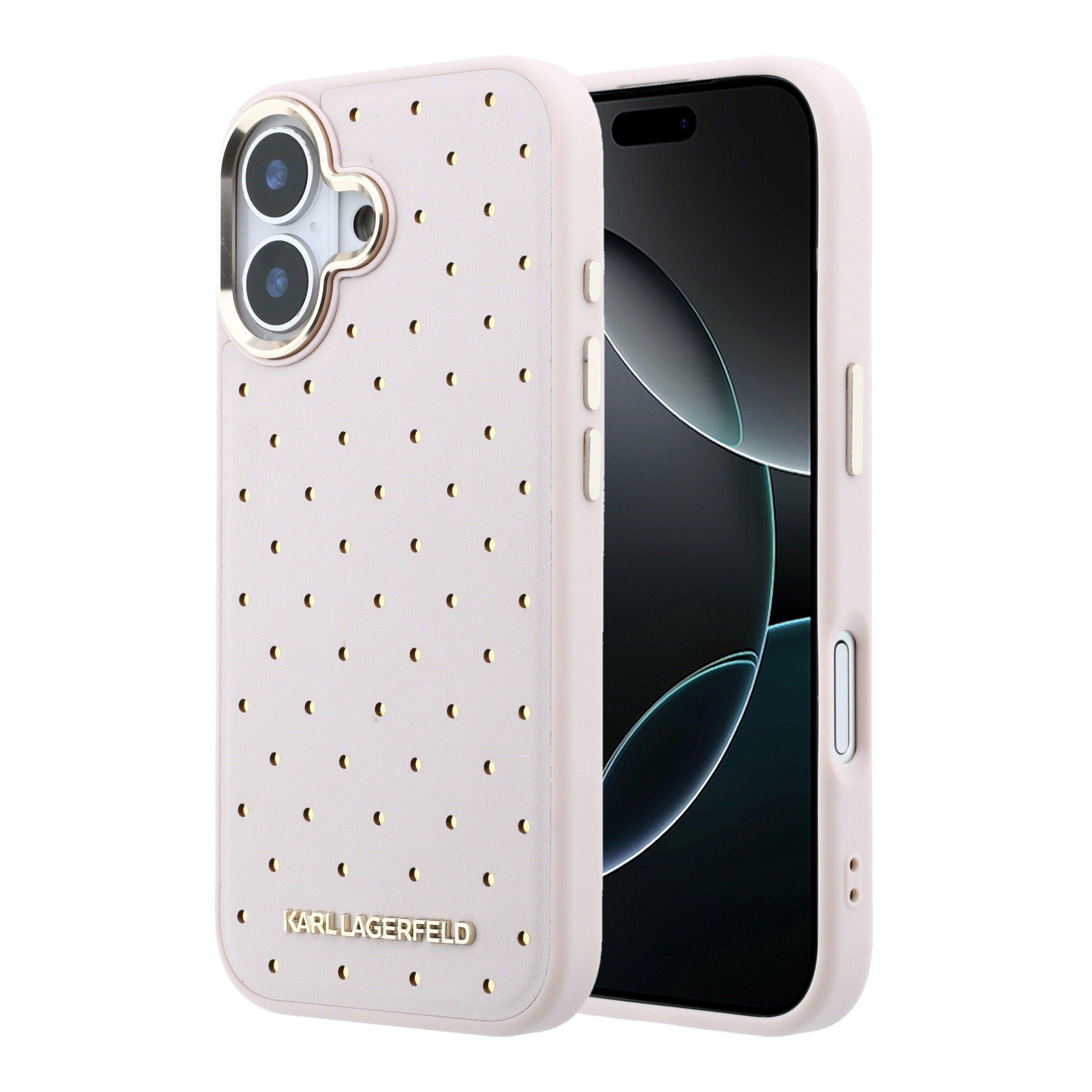 Karl Lagerfeld Калъф Apple iPhone 17, PU Perforated Gold Dots MagSafe /розов/ - KLHMP17S6PPDKLP | JAR Computers Karl Lagerfeld Калъф Apple iPhone 17, PU Perforated Gold Dots MagSafe /розов/ - KLHMP17S6PPDKLP