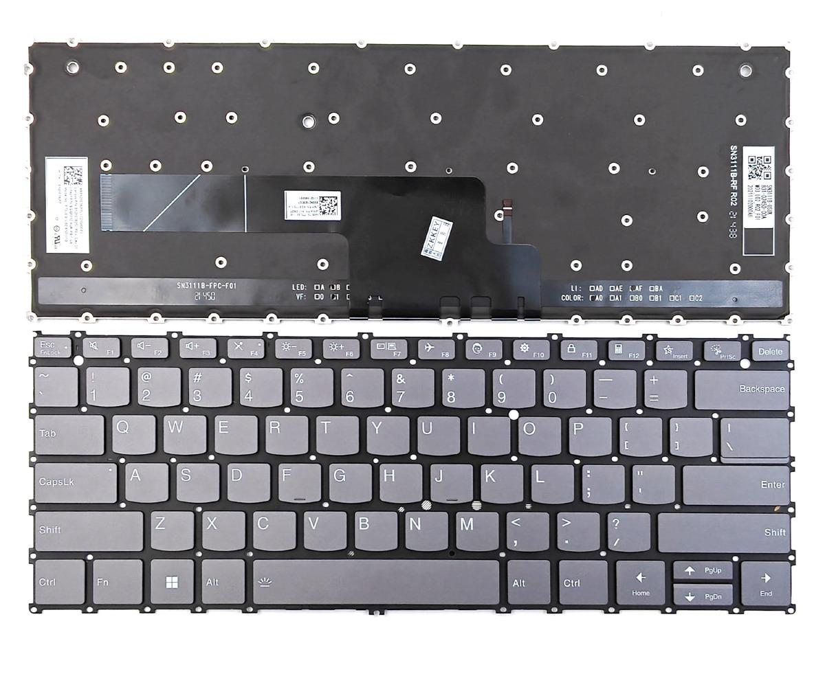 Клавиатура за лаптоп Lenovo ThinkBook 13x G2 IAP - Сива Без Рамка с Подсветка | JAR Computers Клавиатура за лаптоп Lenovo ThinkBook 13x G2 IAP - Сива Без Рамка с Подсветка