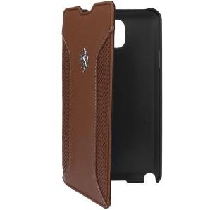 Кожен флип кейс тип портфейл за Samsung Galaxy Note 3 - Ferrari F12 Series Book-Flip-Case (кафяв) | JAR Computers Кожен флип кейс тип портфейл за Samsung Galaxy Note 3 - Ferrari F12 Series Book-Flip-Case (кафяв)