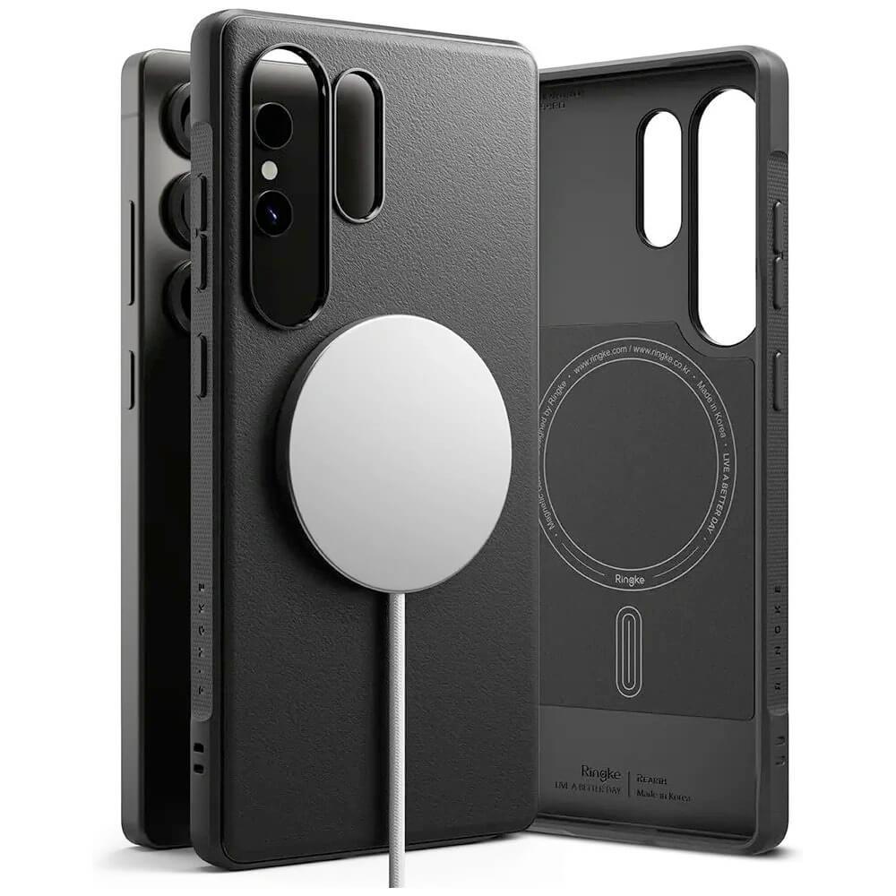 Силиконов (TPU) калъф с MagSafe за Samsung Galaxy S25 Ultra - Ringke Onyx Magnetic MagSafe Case (черен) | JAR Computers Силиконов (TPU) калъф с MagSafe за Samsung Galaxy S25 Ultra - Ringke Onyx Magnetic MagSafe Case (черен)
