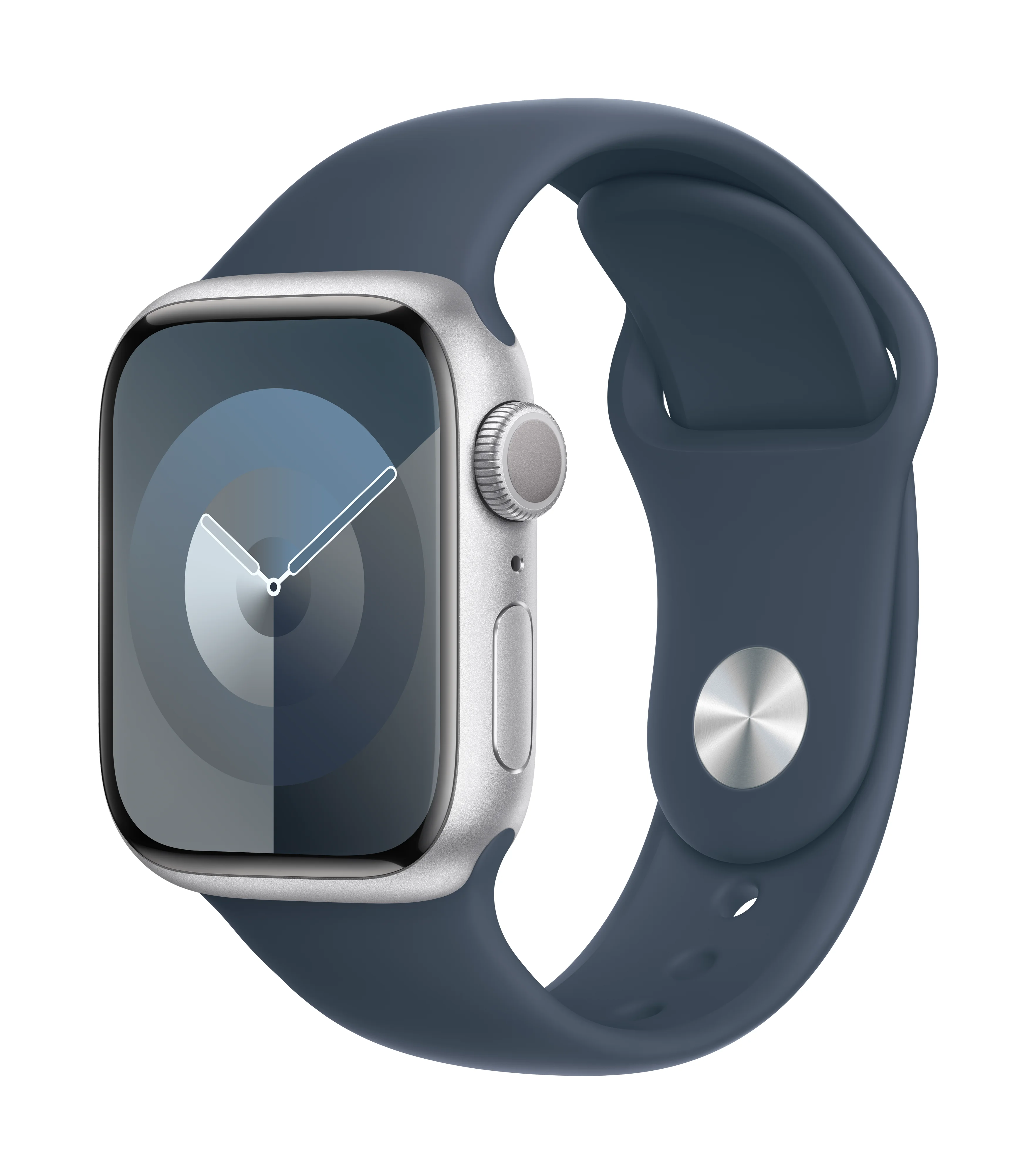Смарт часовник Apple Watch 9 41mm Silver/Blue Band S/M mr903 , 1.69 , Apple S9 SiP 64-bit Dual Core , 64 , 41.00