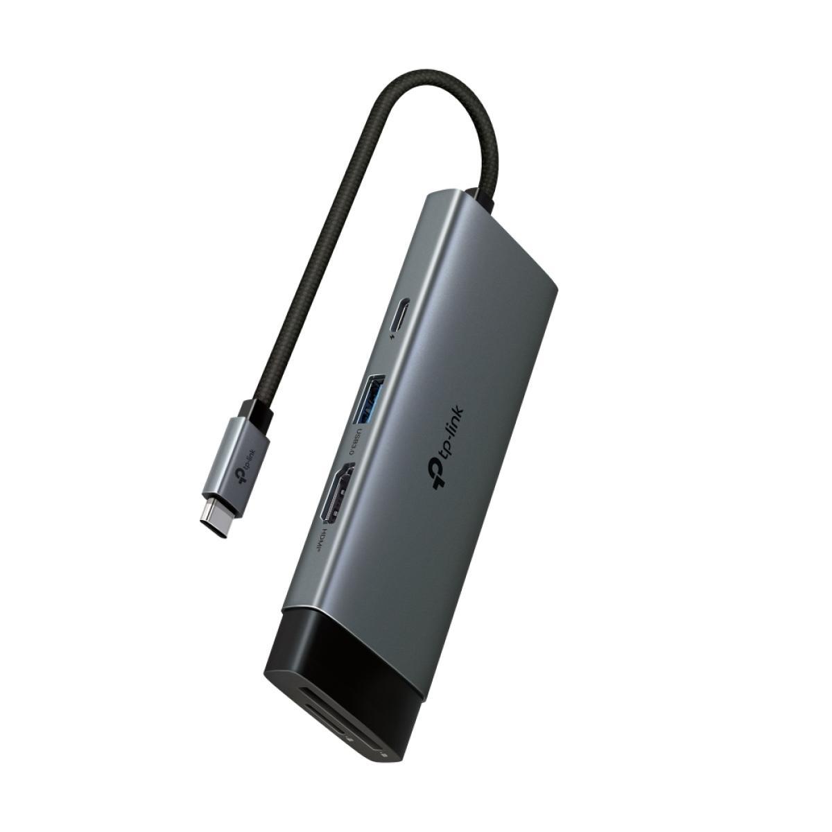 TP-Link UH7021C interface hub USB Type-C 5000 Mbit/s Aluminium, Black | JAR Computers TP-Link UH7021C interface hub USB Type-C 5000 Mbit/s Aluminium, Black