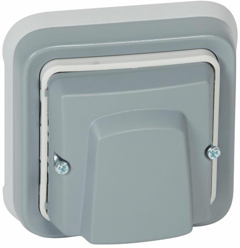 Твърда връзка за вграждане IP55 моноблок с рамка цвят Сив Plexo Legrand | JAR Computers Твърда връзка за вграждане IP55 моноблок с рамка цвят Сив Plexo Legrand