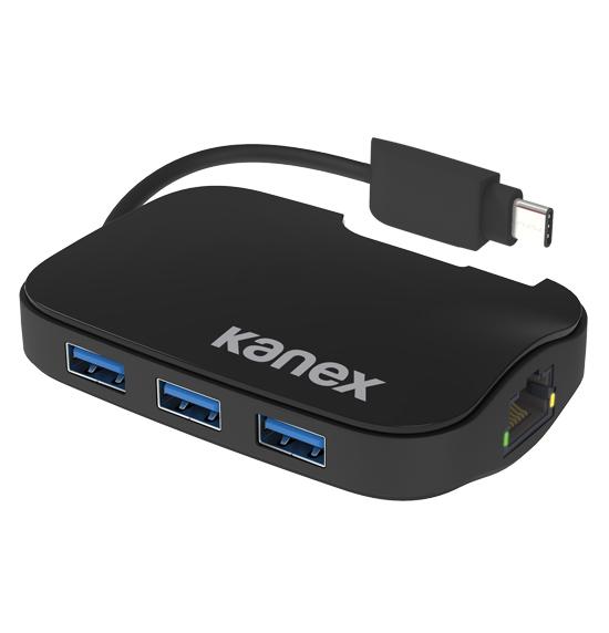 USB-C хъб с 3xUSB-A и Ethernet за компютри с USB-C порт - Kanex USB-C Hub USB 3.0 (черен) | JAR Computers USB-C хъб с 3xUSB-A и Ethernet за компютри с USB-C порт - Kanex USB-C Hub USB 3.0 (черен)