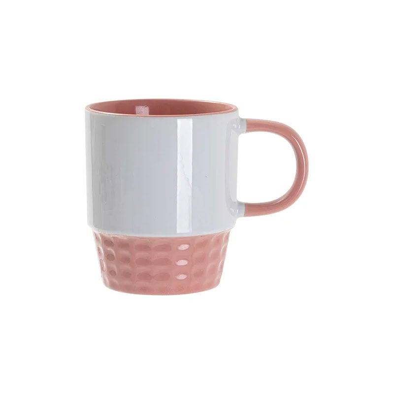 BESTSUB Чаша Stacking, керамична, цветна вътрешност и дръжка, 300 ml, розова | JAR Computers BESTSUB Чаша Stacking, керамична, цветна вътрешност и дръжка, 300 ml, розова