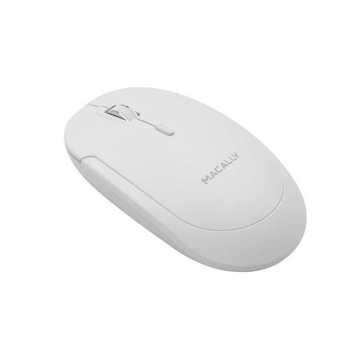 Безжична блутут мишка за PC и Mac (бял) - Macally Bluetooth Optical Quiet Click Mouse | JAR Computers Безжична блутут мишка за PC и Mac (бял) - Macally Bluetooth Optical Quiet Click Mouse