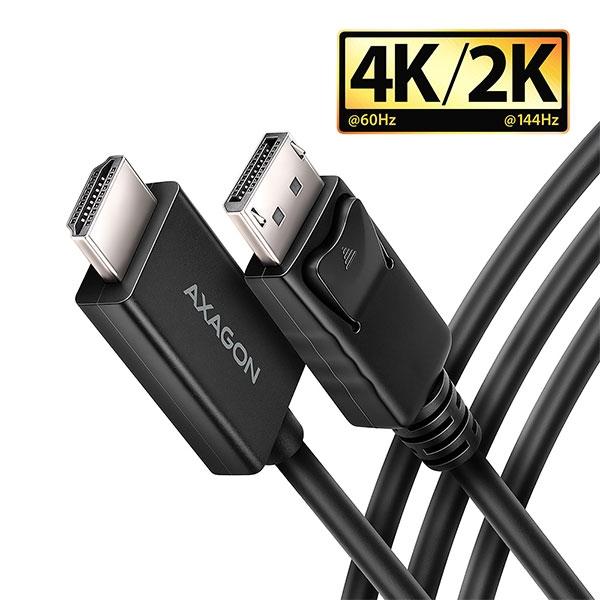 Cable DP M - HDMI M,1.8m,4K/60Hz,AXAGON RVD-HI20C2